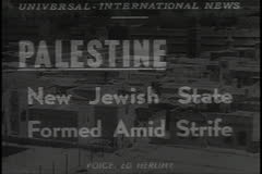 ARAB-ISRAELI WAR 1948 - Film & Video Stock